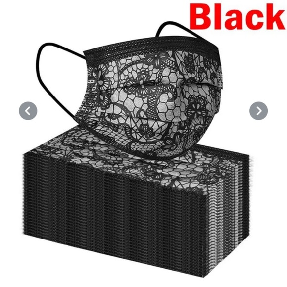 🆕Black Lace Face Masks - Picture 1 of 5